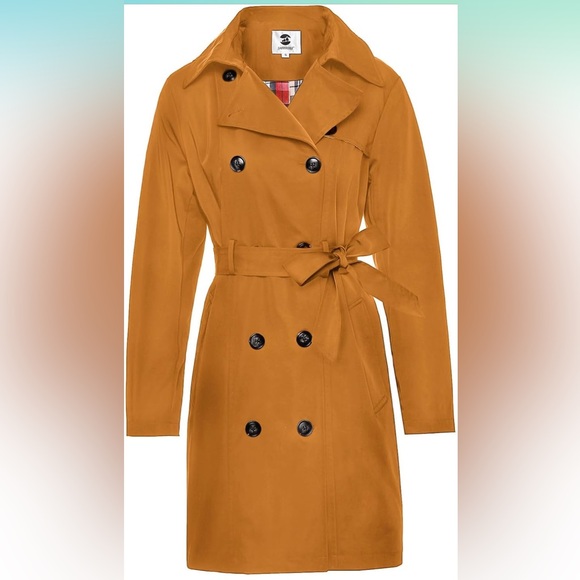 SAPHIROSE Jackets & Blazers - SaphiRose Women's Water-Resistant Trench Coat Long Peacoat with Removable Hood